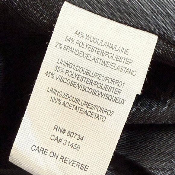 BCBG MaxAzria Gray Black Wool Blend Wide Leg Dress Pants Office US 4     - S2490 - Picture 2 of 10